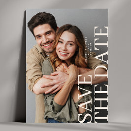 エレガントCream Script 2フォト結婚ズ セーブザデート