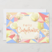 エレガントcumpleos!スペインの誕生日 招待状 (正面)