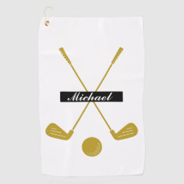 エレガントCursiveスクリプト名前をカスタムするロゴ ゴルフタオル