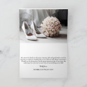 エレガントCustom Wedding Photo Thank サンキューカード (内部)