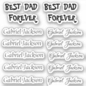 エレガントCute Italicスクリプト3型のパーソナライズ名 シール (正面)