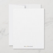 エレガントDamask カスタムフラットノートカード（赤） ノートカード (裏面)