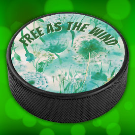 エレガントDandelionモノグラムグリーンとホワイト | アイスホッケーパック