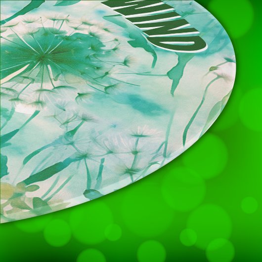 エレガントDandelionモノグラムグリーンとホワイト | カッティングボード