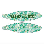 エレガントDandelionモノグラムグリーンとホワイト | ミニバスケットボール (パネル)