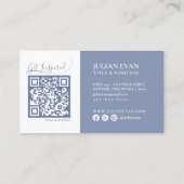 エレガントDandelion Blue Healthcareスクリプト 名刺 (裏面)