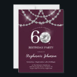 エレガントDiamonds Burgundy 60th Birthdayパーティー 招待状<br><div class="desc">エレガントDiamonds Burgundy 60th Birthday Party Invitation.エレガンスと華やか素晴らしな、この節目の誕生日の招待で輝くモダン準備ができてきらきら光る!このデザインは、洗練された背景に輝くスパークお洒落ルなダイヤモンドのイメージを備え、豪華なお祝いのオーラを作り出している。シックなエレガントスクリプトとフォントのバランスが美しいモダンタイポグラフィで、招待のすべての詳細はハイエンドガラスを醸し出す。この招待は、キラキラの魅力、ダイヤモンドの洗練さ、そして本当に魅力的なイベントの興奮を集めるマイルストーンの誕生日に最適である。さあ祝スタイルだ!</div>