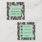 エレガントdietitus small squared名刺 コーリングカード (正面/裏面)