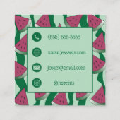 エレガントdietitus small squared名刺 コーリングカード (裏面)