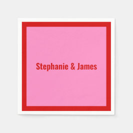 エレガントDIYカラーズピンク#3赤 スタンダードカクテルナプキン