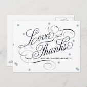 エレガントDot Silverありがとう ポストカード (正面/裏面)