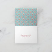 エレガントDuck Egg Blue Holly Christmas写真 シーズンカード (内部)