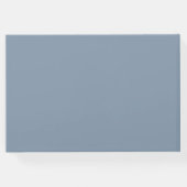 エレガントDusty Blueと金ゴールドのスクリプ結婚ト ゲストブック (裏面)