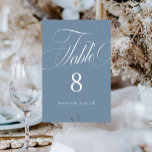 エレガントDusty Blueのスクリプ結婚ト テーブルナンバー<br><div class="desc">Script エレガント Dusty Blueのテーブ結婚ル番号は大きなスクリプはっきりしたトとスタイルエレガントを備える。</div>