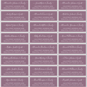 エレガントDusty Mauveのゲ結婚ストアドレス シール