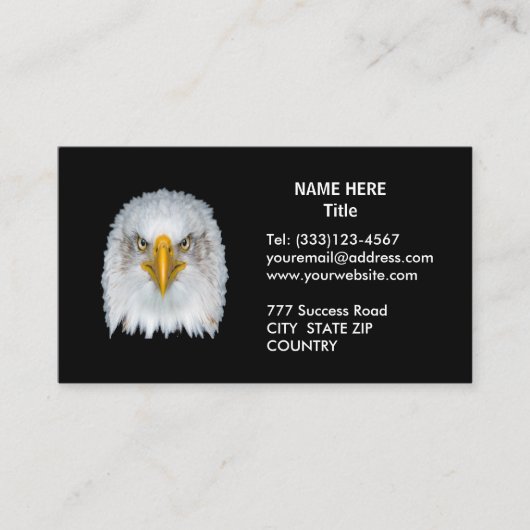 エレガントEagle on Black and White 名刺 (正面)