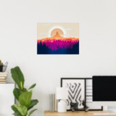 エレガントEclipseの風景のアートワーク |ポスター ポスター (ホームオフィス)