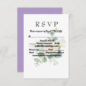 エレガントeucalyptus植物写真レスポンスカード 出欠カード (正面/裏面)