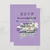 エレガントeucalyptus植物写真レスポンスカード 出欠カード (正面/裏面)