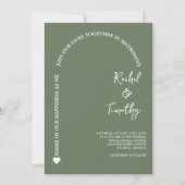 エレガントFaith Lawn Greenのフレーム結婚 招待状 (正面)