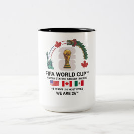 エレガントFIFAワールドカップ2026ツートーン15オンスマグ ツートーンマグカップ