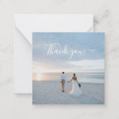 エレガントFlat Noteの結婚サンキューカード ノートカード (正面)