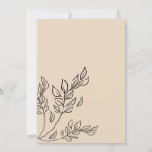 エレガントFoilage Hand ファンシー Drawn Script結婚's 招待状 (裏面)