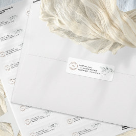 エレガントFoliage Logo Return Name Address Company ラベル
