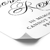 エレガントForever Reserved Black Script |メモリアル ポスター (角)