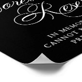 エレガントForever Reserved White Script |メモリアル ポスター (角)