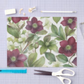 エレガントFreesiaフローラ紫色の水色 薄葉紙 (クラフト)