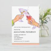 エレガントFriendsmas招待状カクテルパーティー 招待状 (スタンド正面)