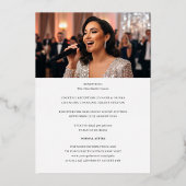 エレガントGalaフォトロ企業のゴ黒金ゴールド 箔招待状 (裏面)