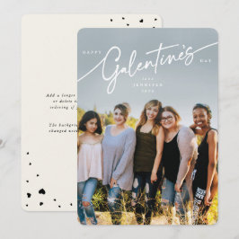 エレガントGalentineのDayフォトカードのスクリプト シーズンカード