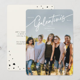 エレガントGalentineのDayフォトカードのスクリプト シーズンカード