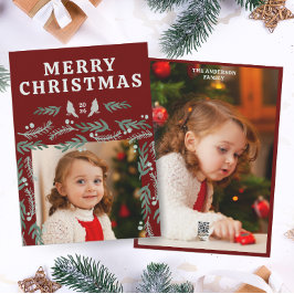 エレガントGarland縁ど Two Photo シーズンカード