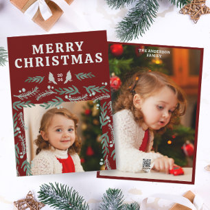 エレガントGarland縁ど Two Photo シーズンカード