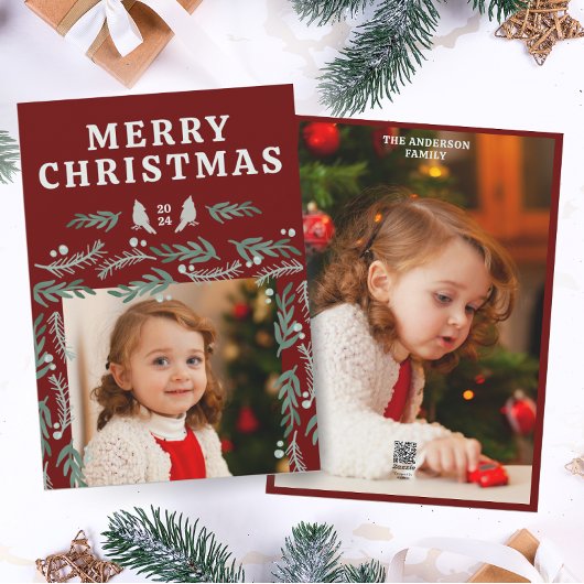 エレガントGarland縁ど Two Photo シーズンカード