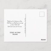 エレガントGatsby Deco 1920の写結婚真サンキュー ポストカード (裏面)