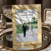 エレガントGatsby Deco 1920 2写結婚真サンキュー サンキューカード