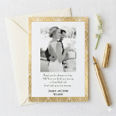 エレガントGatsby Deco 1920 2写結婚真サンキュー サンキューカード