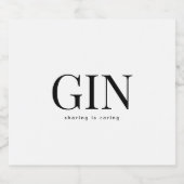 エレガントGIN結婚の リキュールボトルラベル (シングルラベル)