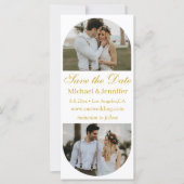 エレガントgolden script 2 arch photos save date (正面)