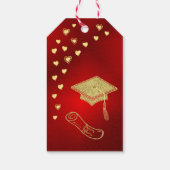 エレガントGraded Photo Red 2025卒業ありがとう ギフトタグ (裏面)