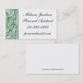 エレガントGreen Brocadeビジ縁どェンス・カード 名刺 (正面/裏面)