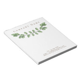 エレガントGreen Leaf Company Name Notepad ノートパッド