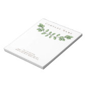 エレガントGreen Leaf Company Name Notepad ノートパッド (回転)