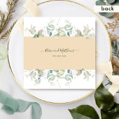 エレガントGreeneryとBeige Tan、スクエア結婚 招待状