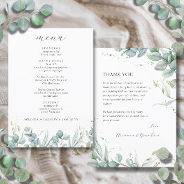 エレガントGreenery Budget結婚's Thank You and メニュー