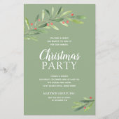 エレガントGreenery Christmas Budget招待状 (正面)